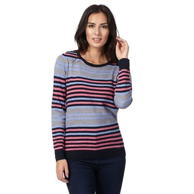 Multi-coloured striped jumper